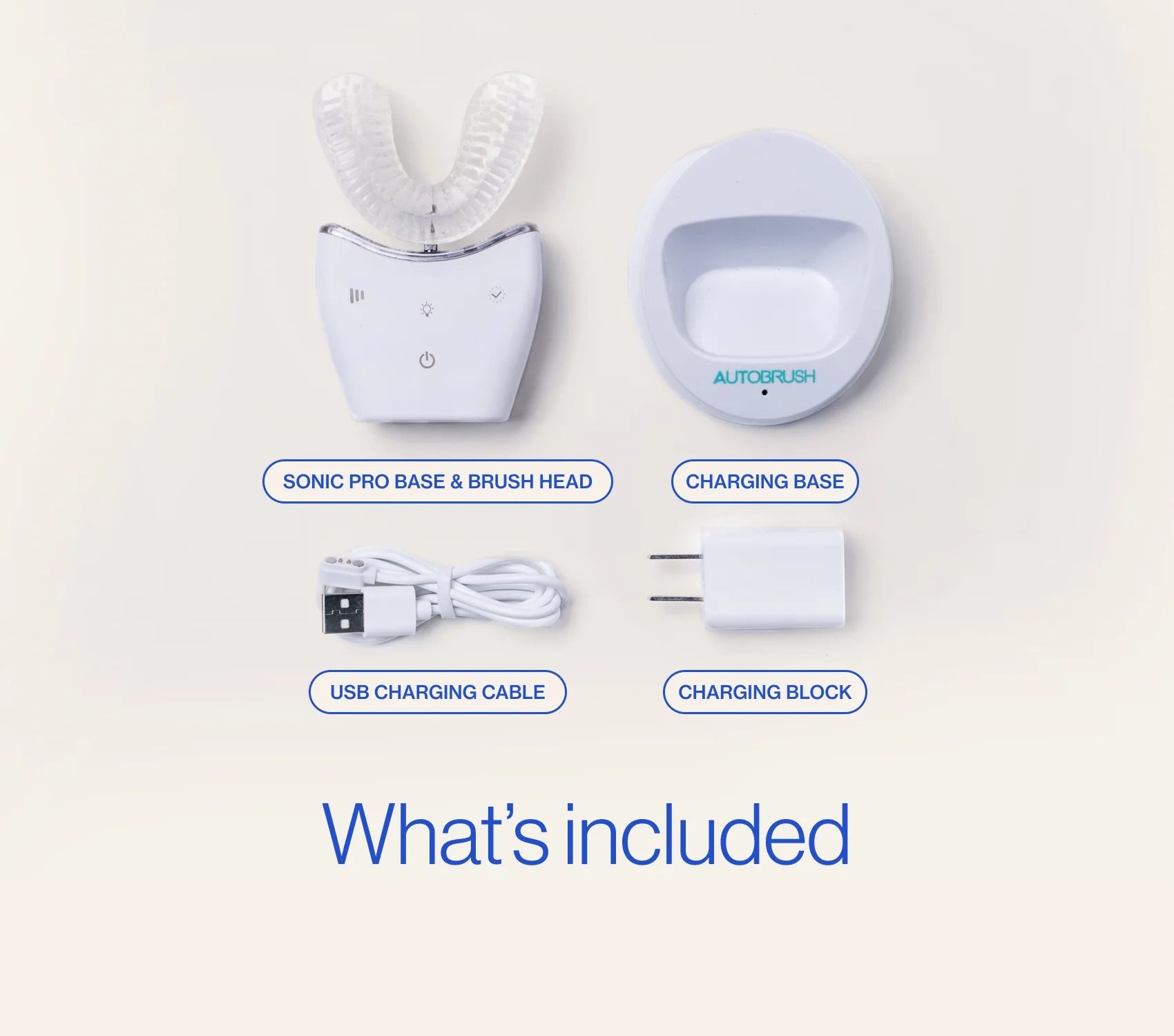 What's included with 360° Sonic Electric Toothbrush